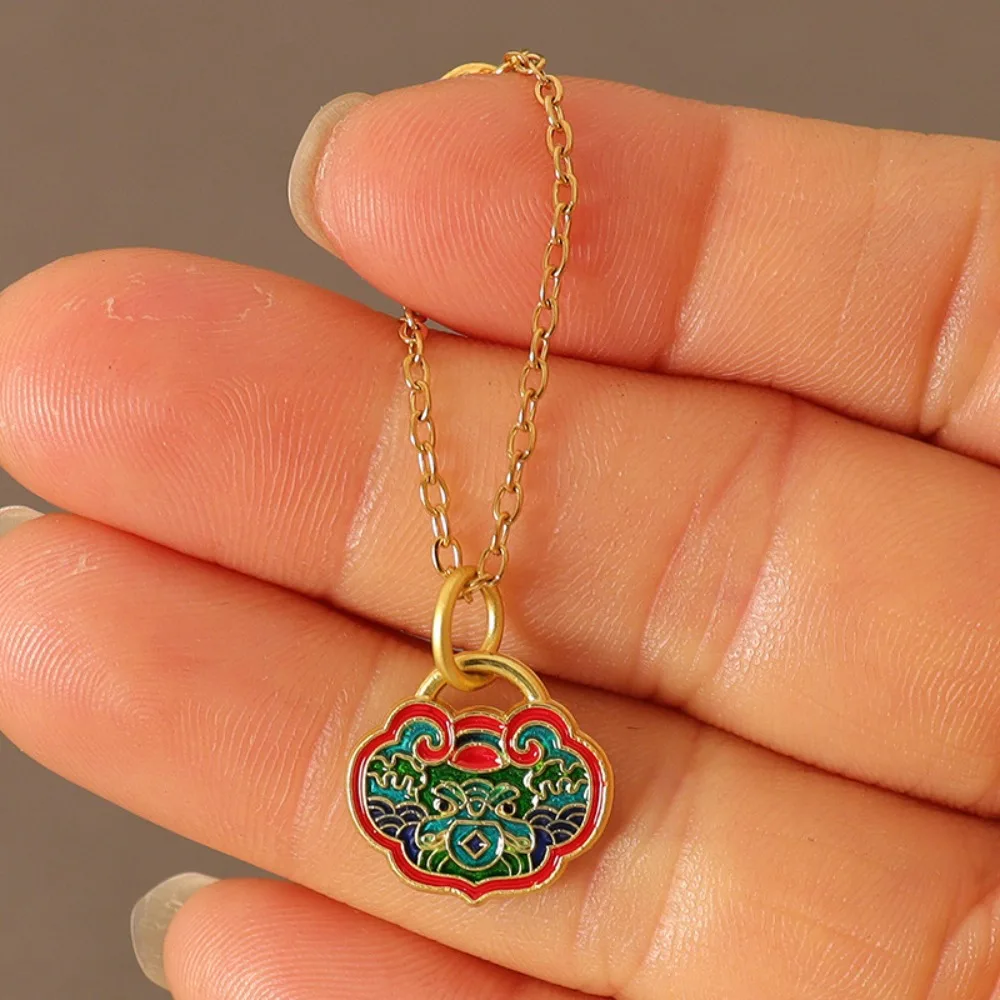 1/6 مصغرة محاكاة قلادة الجمال الصيني نعمة صغيرة BJD اليشم مشبك قلادة فستان لتقوم بها بنفسك قلادة القرع اليشم الصغيرة #2