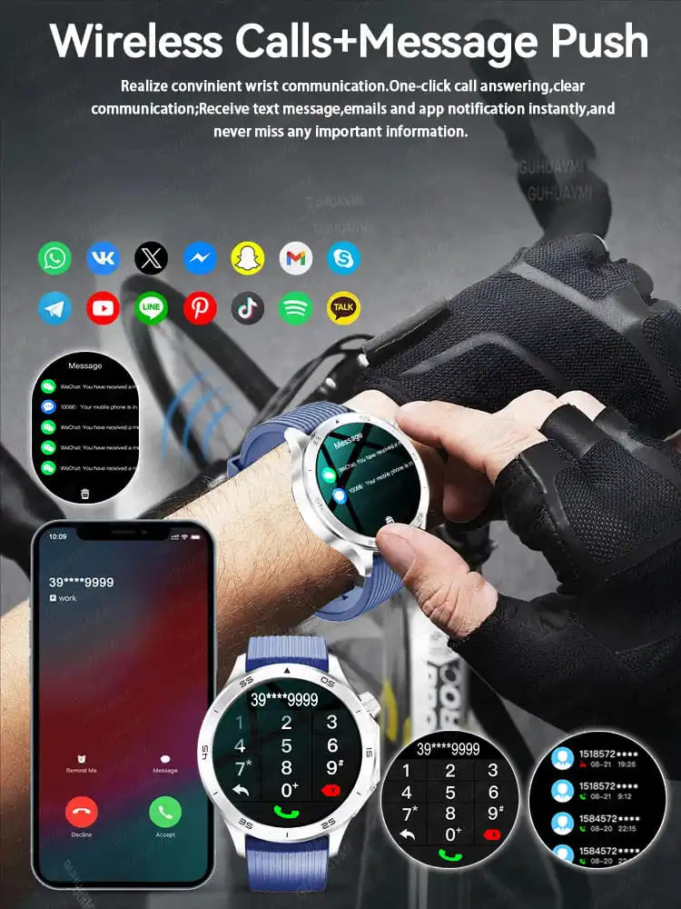 2025 สําหรับ OPPO WATCH X2 Smartwatches ผู้ชาย GPS Track บลูทูธโทรหลายโหมดกีฬาเข็มทิศ IP68 นาฬิกาสมาร์ทกันน้ําสําหรับ IOS