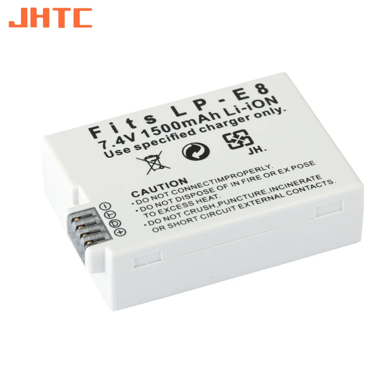 بطارية لبطاريات كانون EOS ، LP-E8 ، LPE8 ، 550D ، 600D ، 650D ، 700D ، X4 ، X5 ، X6i ، X7i ، T2i ، 1500mAh