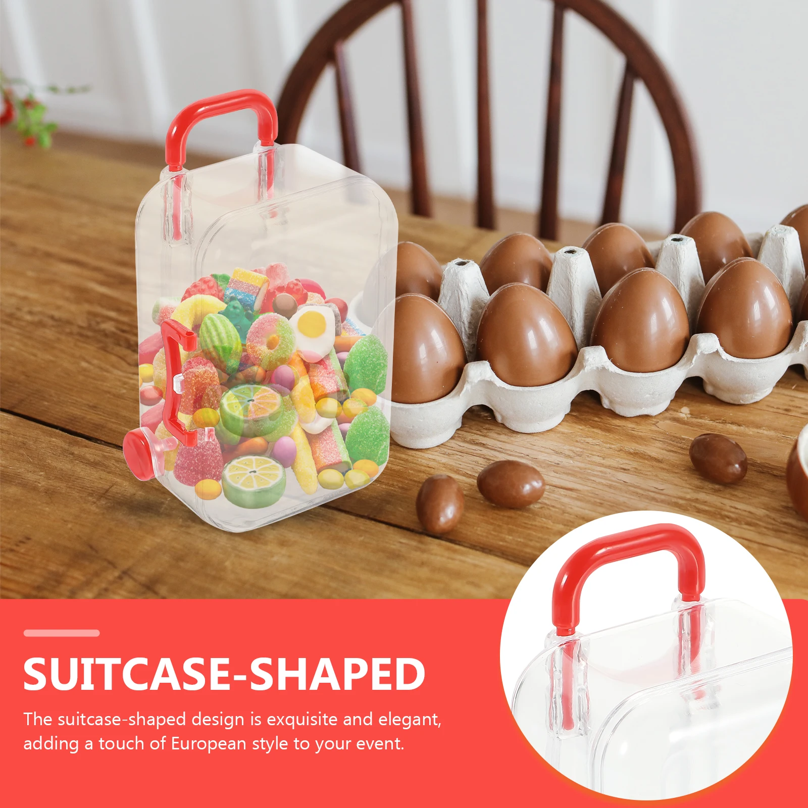 

12Pcs Transparent Mini Suitcase Candy Box Clear Plastic Gift Packaging Containers For Weddings And Housewarming Parties Decor
