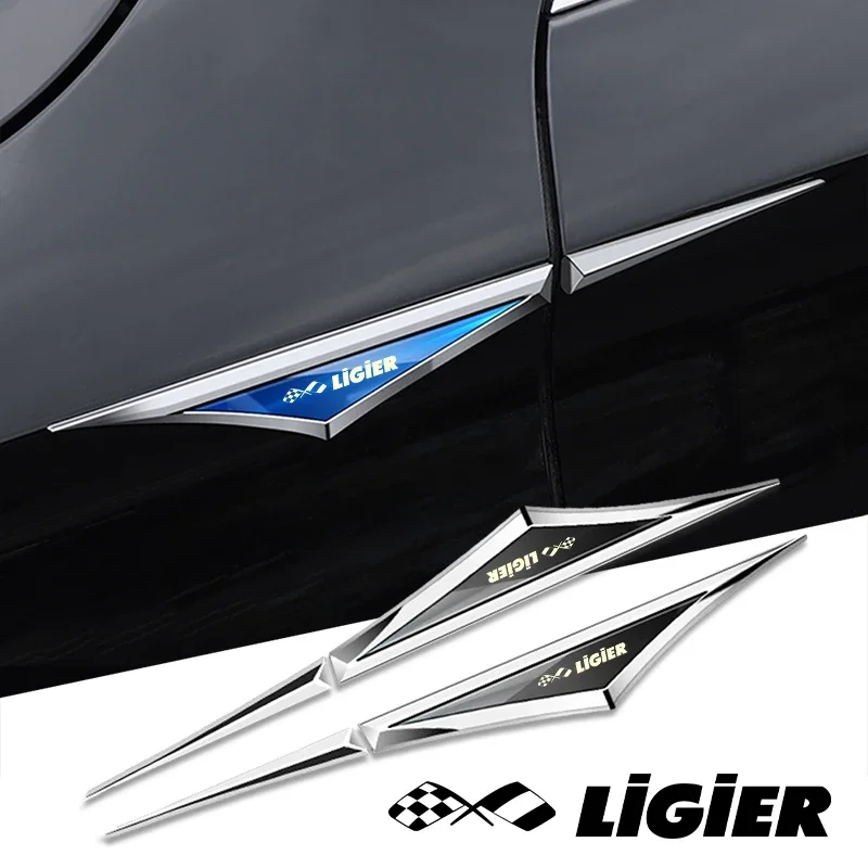 2pcs 3d alloy car stickers car accsesories accessory for ligier js50 L js2 js60 jsrc jsp4 X-TOO