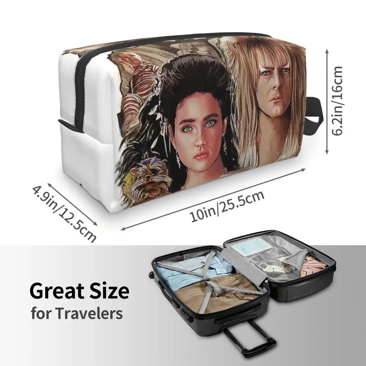 Enter The Labyrinth 化粧バッグ 化粧品オーガナイザー ストレージ Dopp キット トイレタリー化粧品バッグ 女性用 美容 トラベル ペンシルケース