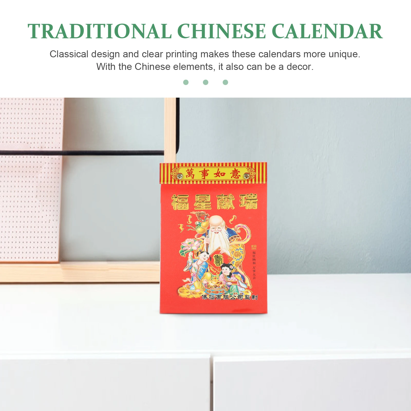 

Year of The Dragon Calendar Chinese Wall Calenders Hanging Paper Lunar Calendars Tearable