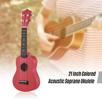 21 Inch Colored Acoustic Soprano Ukulele Ukelele Uke Kit Basswood with Carry Bag Uke Strap Strings Picks Tuner ukulele 21 Inches