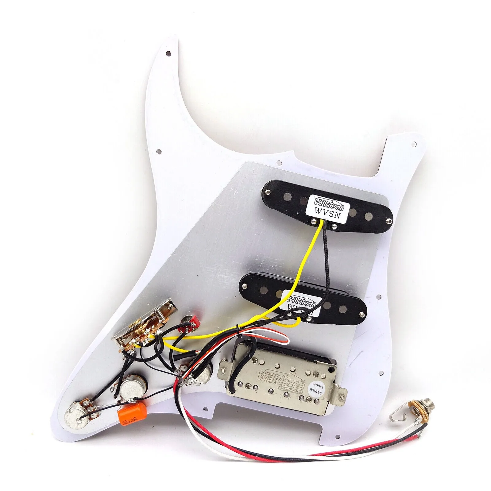 Guitar Prewired Loaded Pickguard Set,SSH Alnico 5 Humbucker Pickups for ST Guitar Electric Guitars Replacement Parts