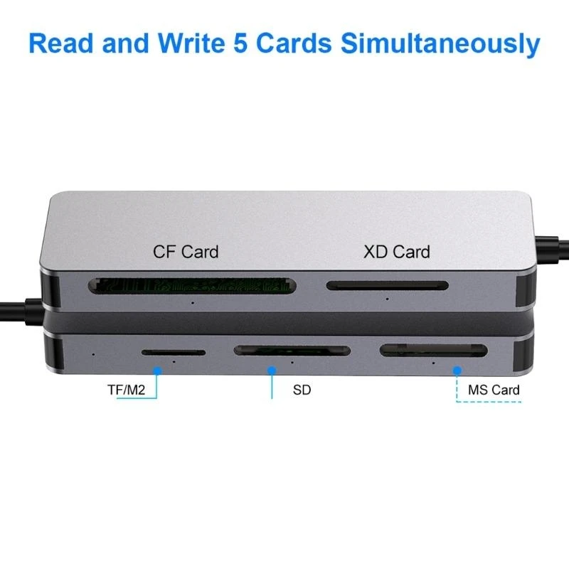 5 في 1 USB3.0 عصا الذاكرة مضغوط محول قارئ بطاقة الفلاش لـ MS M2S SDTF