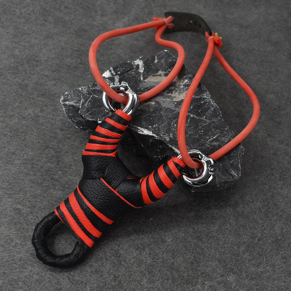 

Zinc Alloy High Elastic Slingshot Full Metal High Power Hunting Shooting Sling Outdoor Shooting Toy Field Survival Tool