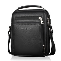 WEIXIER Men's Shoulder Bag PU Leather Waterproof Crossbody Bag New Casual Handheld Men's Bag Business Travel