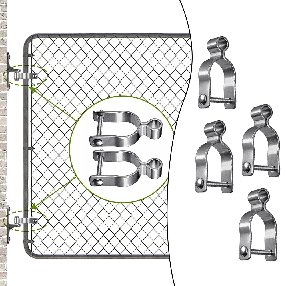 

4Pcs Post Female Hinges 5/8'' Pintle Chain Link Fence Gate Post Hinge Home Improvement Garage Door Hinges