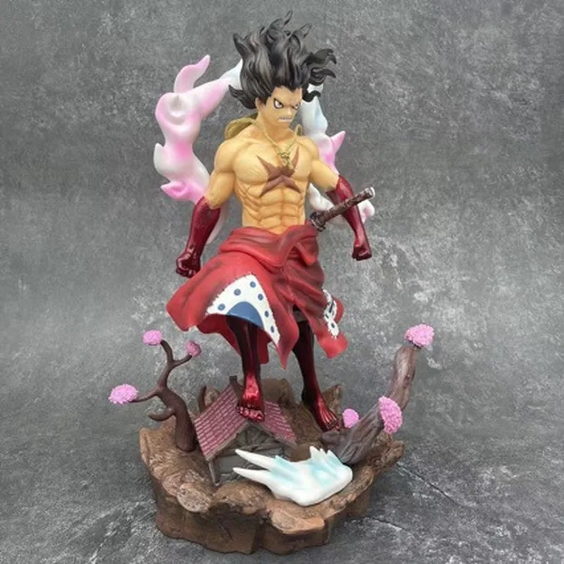 

Фигурка Луффи Gear 4 Snakeman из One Piece, новая аниме-статуэтка из страны Вано с детализированной подставкой для фанатов и коллекционеров аниме.