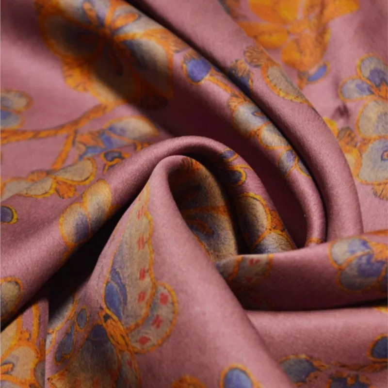 High Quality Shunde 38momme Full Real Silk Stretch Soteil Xiangyun Yarn Han Chinese Clothing Cheongsam Clothing Cloth