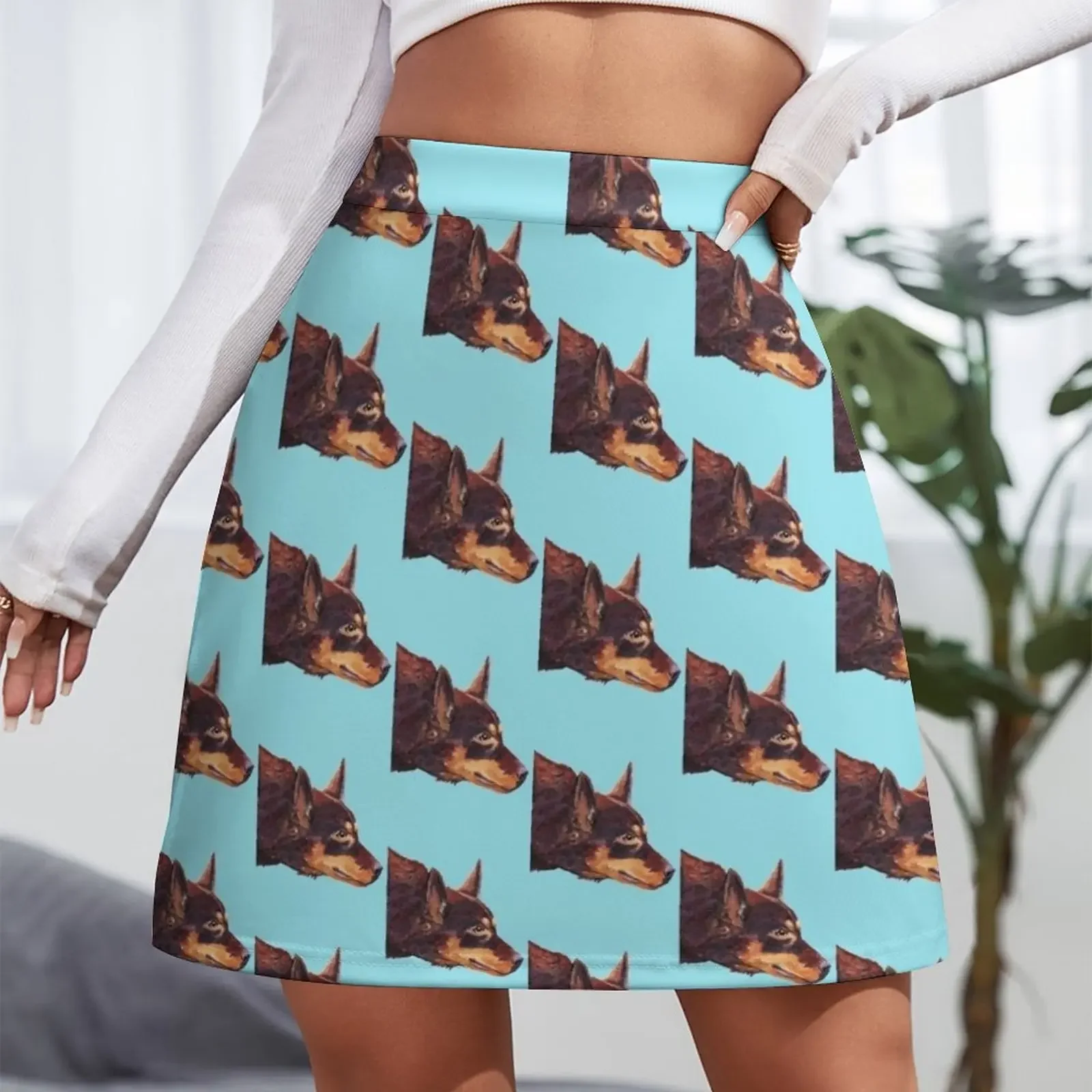 Rosie ~ Portrait of an Australian Kelpie Mini Skirt luxury women's skirt korean style women clothing