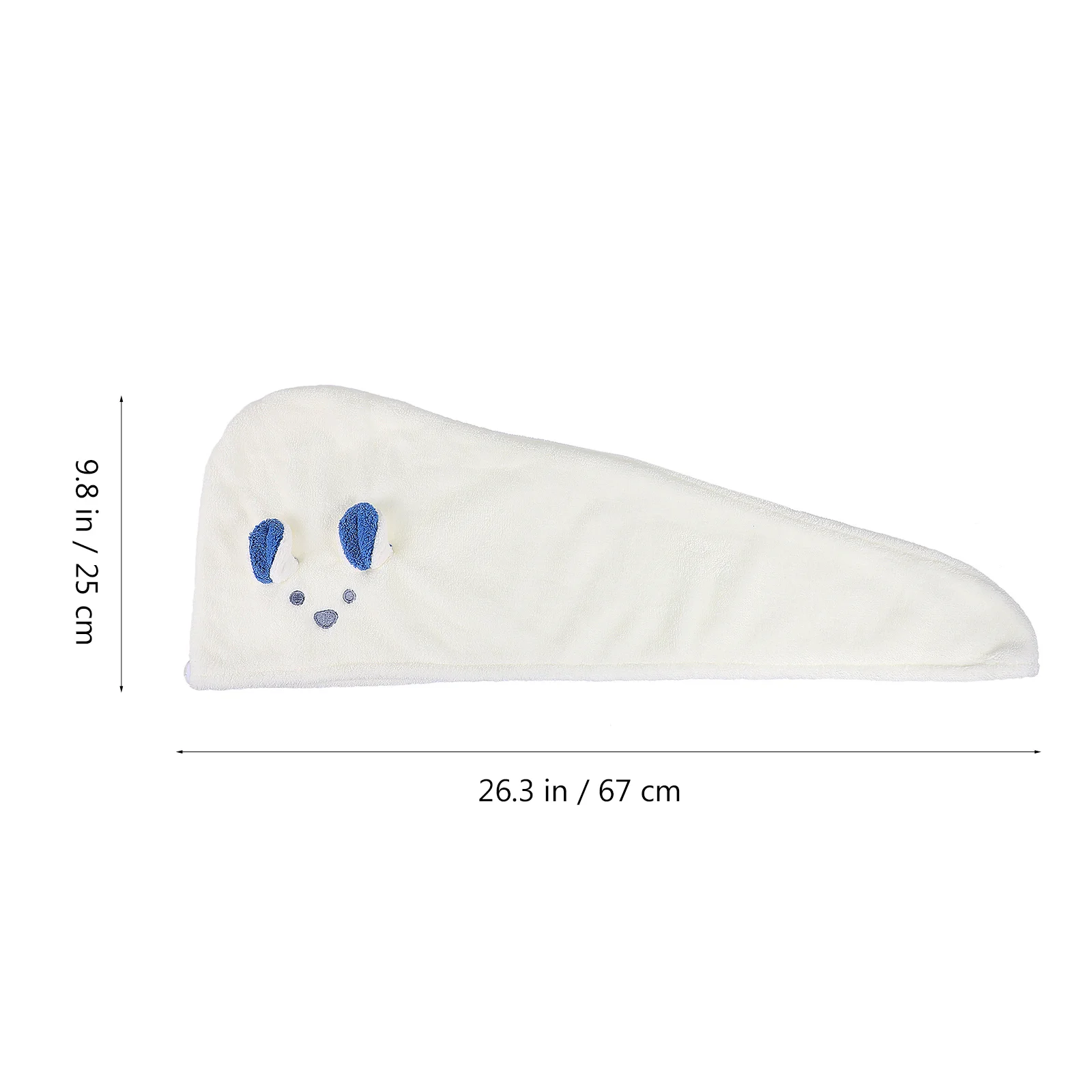 

1 Piece Cute Rabbit Ear Hair Drying Hat Absorbent Cotton Bathing Cap for Women Gentle on Hair Reduces Friction Damage