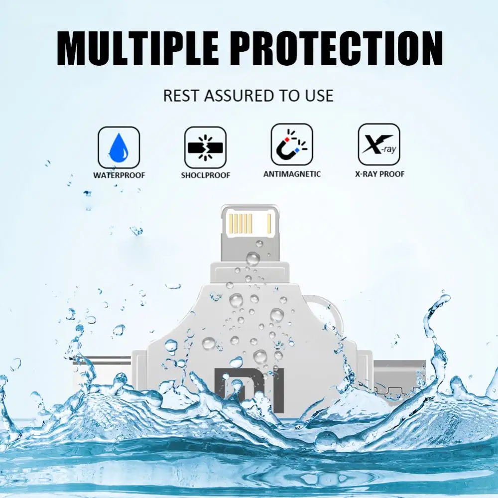 Xiaomi MIJIA 2TB USB Flash Drive Memory 1TB 512GB 256GB 128GB U Stick High Speed Flash Memory Card 2 IN 1 OTG Pen Drive for Lapt