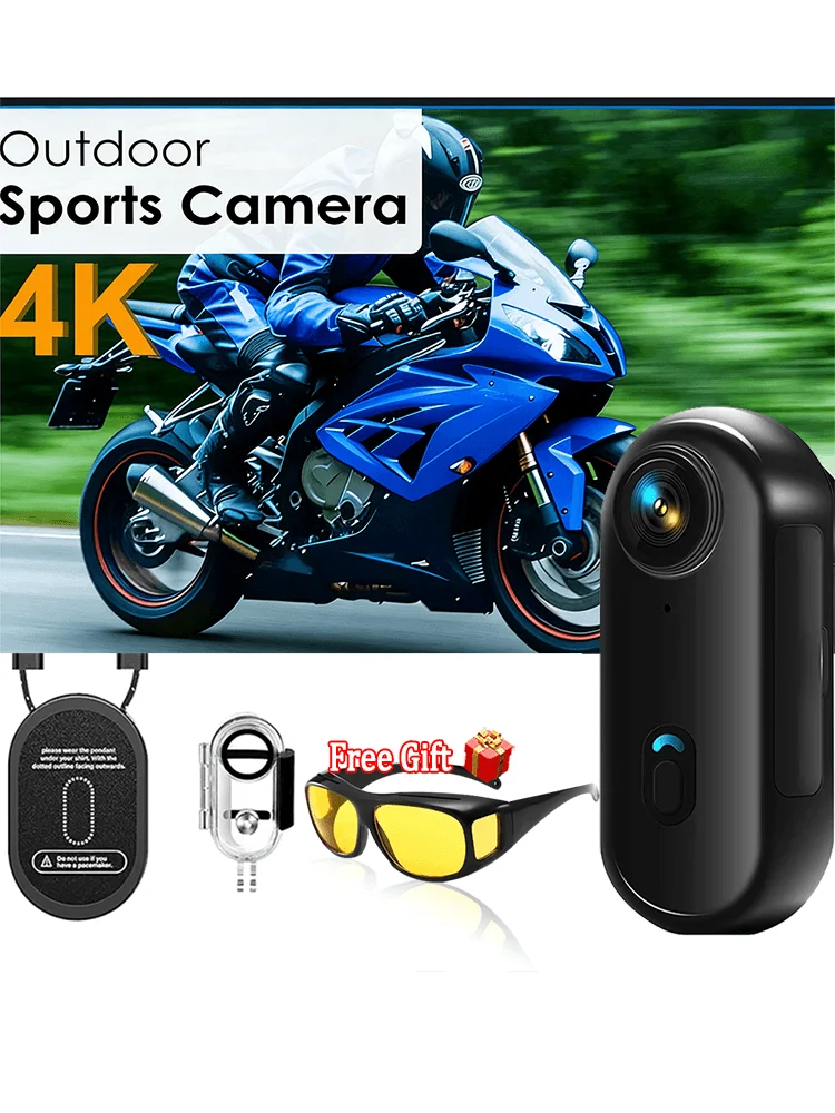 AliExpress WDSZKMYF 4K Pocket Magnetic POV Vlog Cam Portable Body Recorder Mini WiFi Waterproof Action Camera Helmet Bicycle Sports Eyewear gift