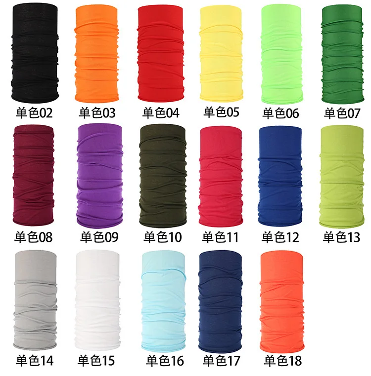 Factory Whosales Solid Color Breathable Cycling Face Mask Dustproof Bandana Muliti Tube Neck Warmer Gaiter Balaclava by random