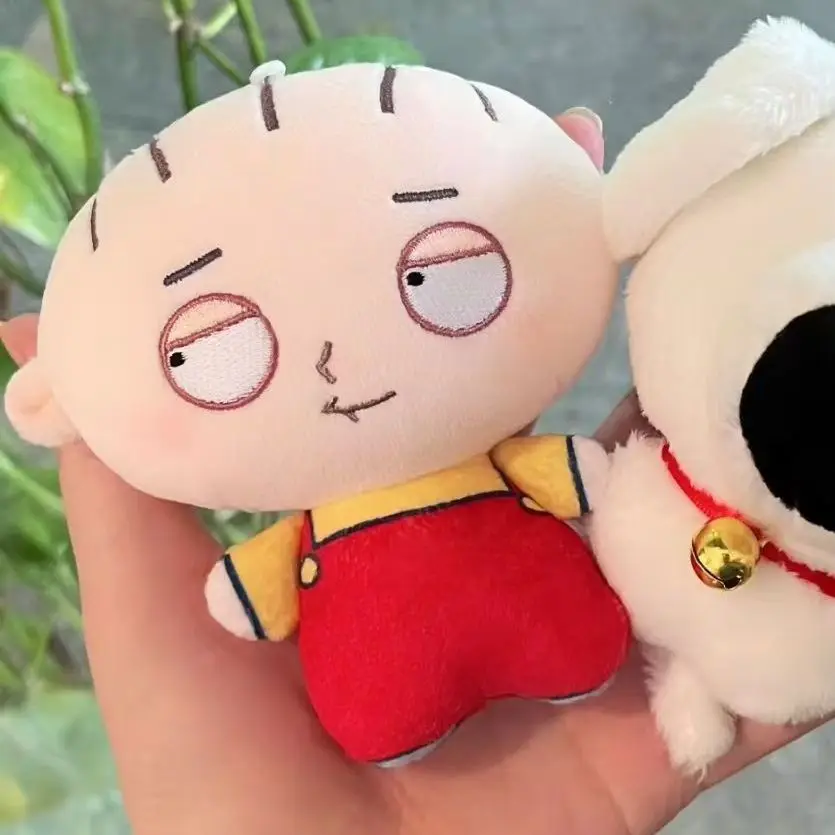 

Stuffed 10cm Peter Griffin Family Dumpling Plush Doll Keychain Cartoon Printed Cute Toy Gift for Friends or Kids