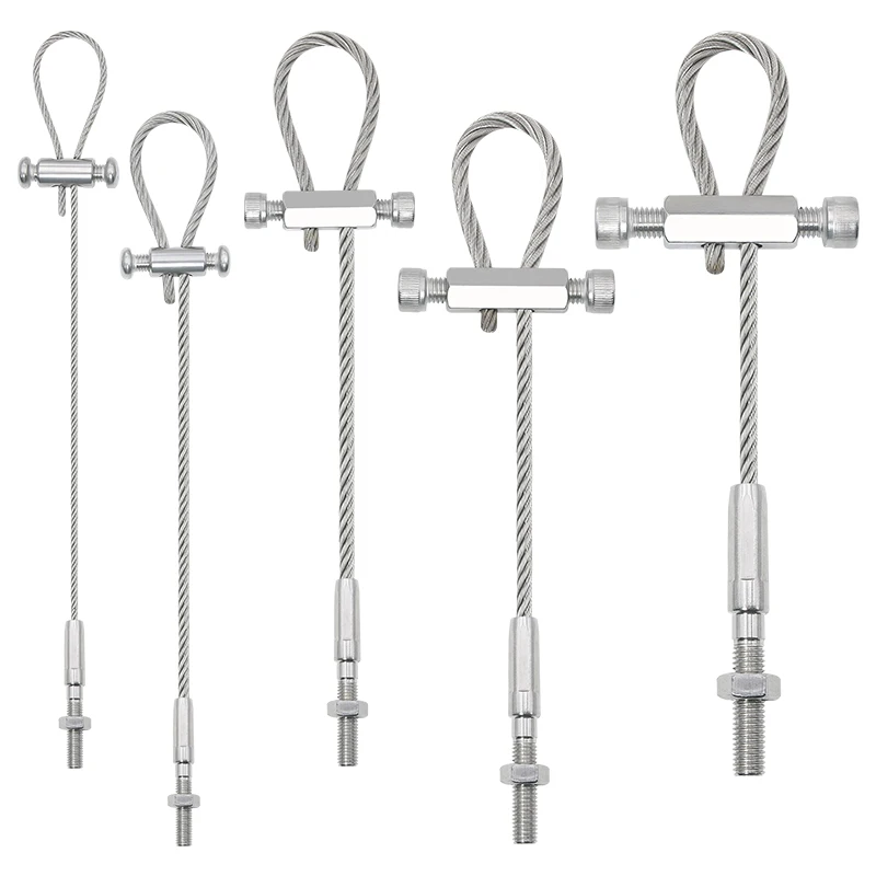 

2/3/4/5/6mm suspended steel cable, 304 stainless steel cable with straight pole connector, stair guardrail sling