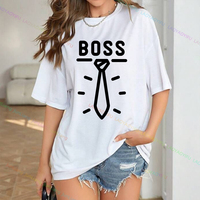 I'm The Big Boss Short Sleeve Tee Funny Tops Men T-shirt Mens Clothes Men's Clothing Harajuku Vintage Streetwear Y2k Top Women