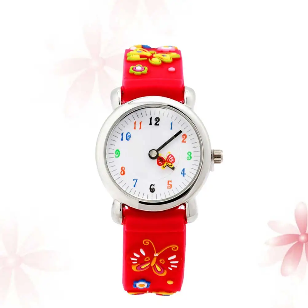 

Waterproof Watch for Kids Soft Strap 3D Design Red Sports Watches Wrist Accessories Durable Quartz Movement Cartoon Theme