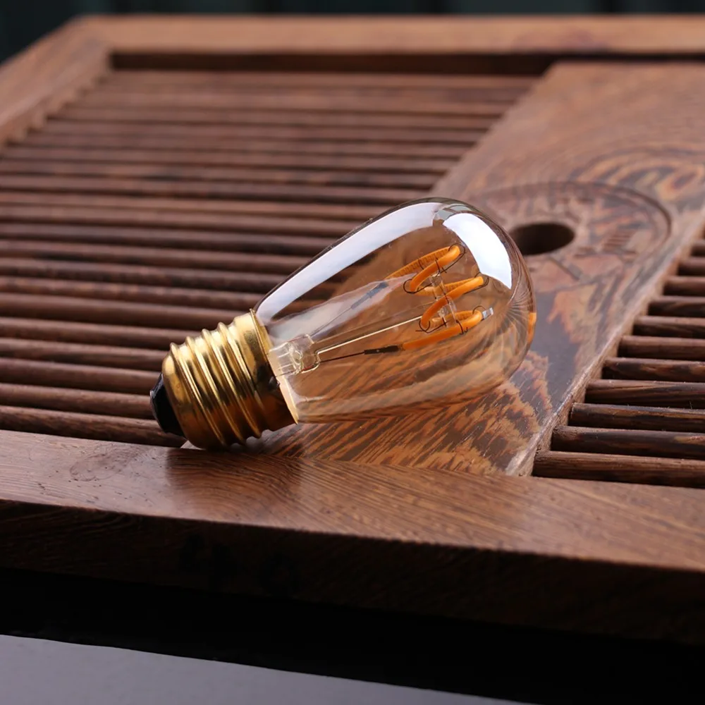 GANRILAND E27 Retro LED Spiral Filament Light Bulb A19 ST64 G80 G95 G125 3W 2200K Vintage Decorative Lamps Dimmable Edison Lamp
