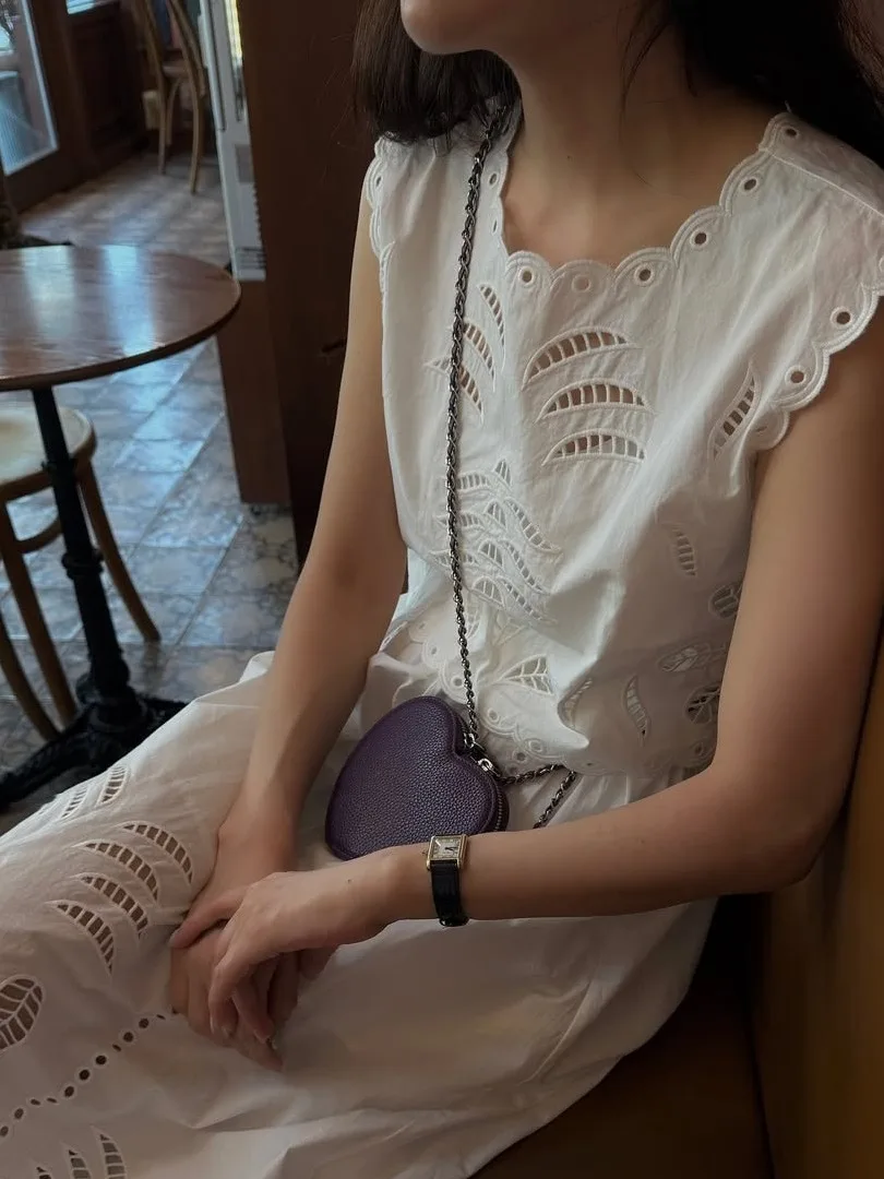 

Модный кружевной топ с вышивкой и юбка с высокой талией, комплект Ele Hollow Out Design для студентов или...