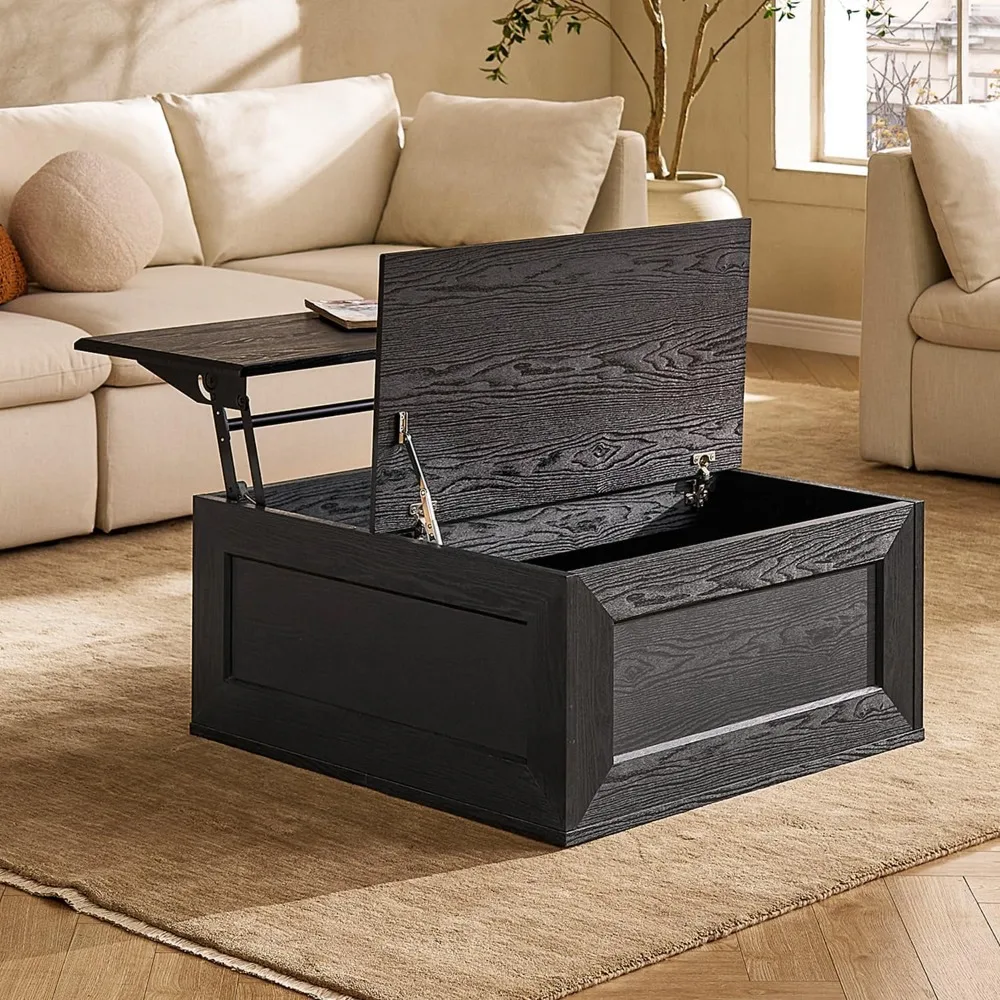 

Lift Top Coffee Table with Storage,with Easy Lifting Top, Modern Farmhouse Square Wood Center Coffee Table