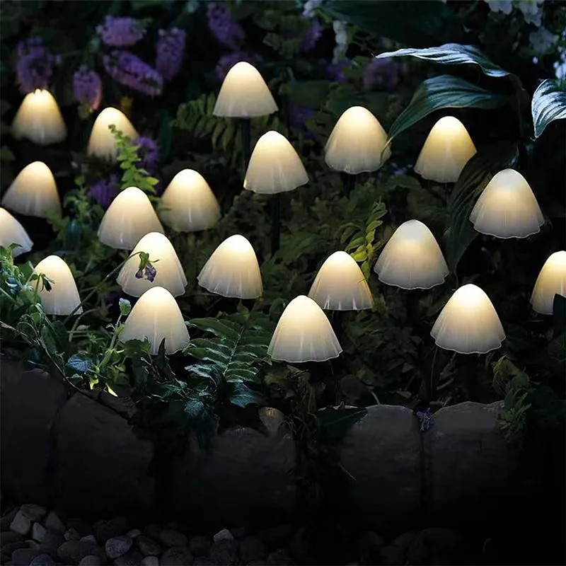 Outdoor Solar Garden Light IP65 Waterproof Mushroom String Lights LED Fairy Light Garland Solar Landscape Light for Garden Decor