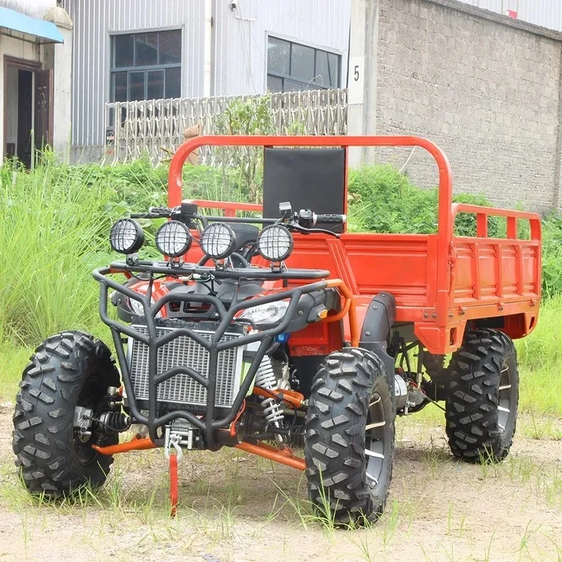 Single Exhaust Pipe Water Cooling 2m 4 Wheel 350 Cc ATV 4x4 Adult Farm Trucks Car Atv Trailer
