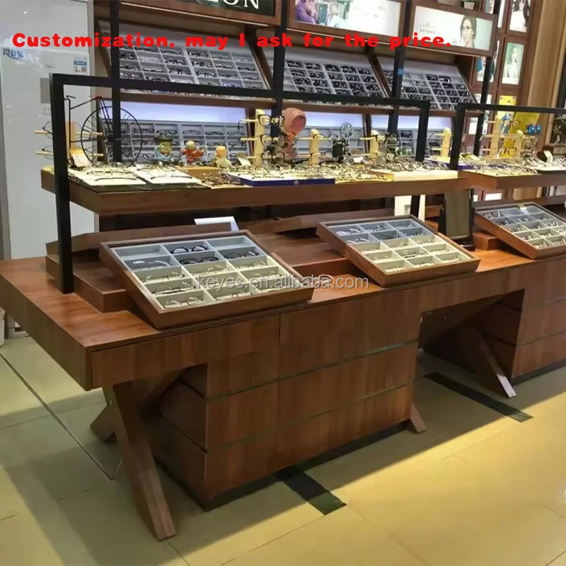 

custom.Eyewear Wooden Counter Cabinet Rack Interior Design Sunglasses Display Trays Glasses Display Cabinet Eyewear Display