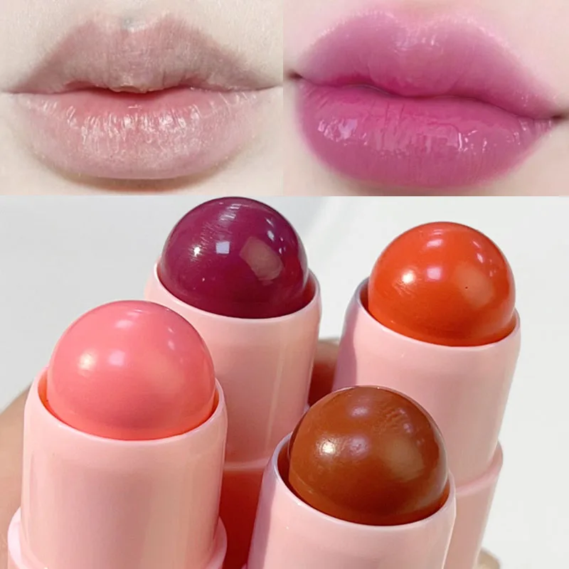 

Natural Rose Pink Lip Balm Colored Moisturizing Lipstick Long Lasting Hydrating Fuller Lipstick Anti-drying Lip Care Cosmetics