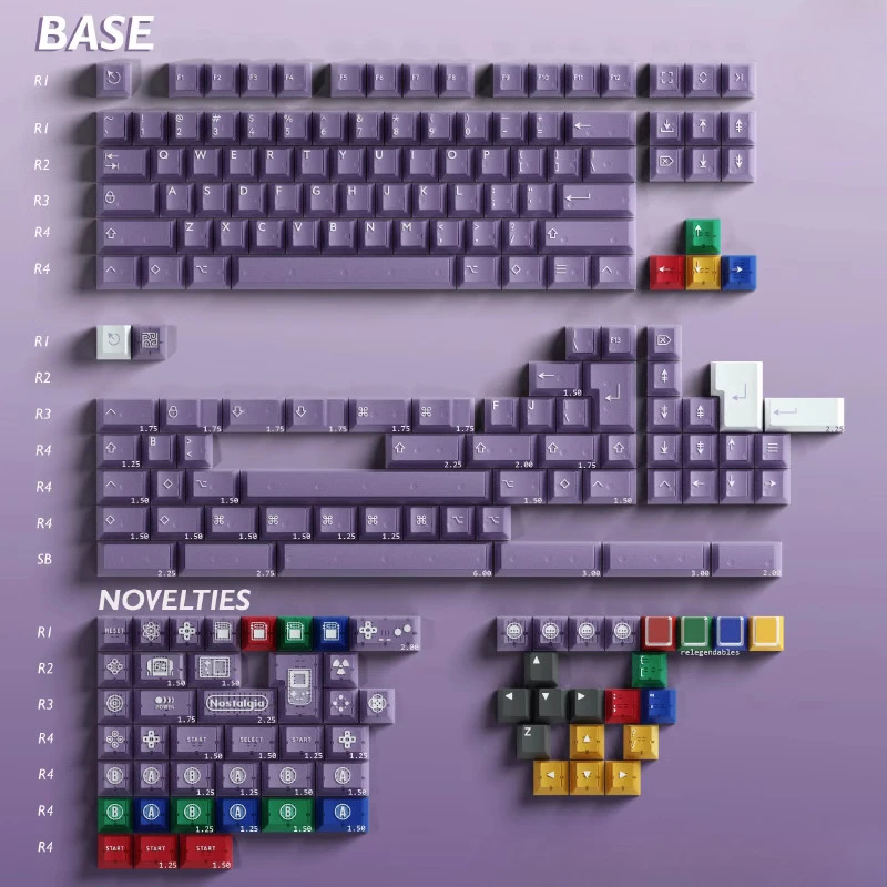 

Purple atomic purple ABS semi-transparent two-color original custom mechanical keyboard keycaps