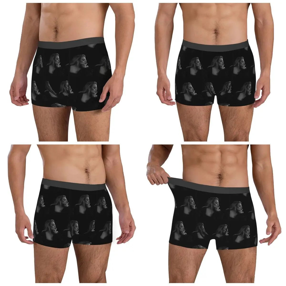 Boxer Underpants Shorts Cool Singer Adele Tour 2024 Panties Male Ventilate Underwear for Homme Man Boyfriend Gifts