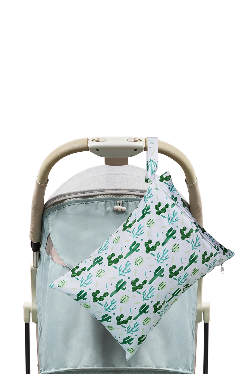 BIAI Waterdichte Natte Zak Wasbare Luier Natte Zak Hangende Herbruikbare Reisorganisator Tas Babykleding Opbergtas Mini Natte Zak