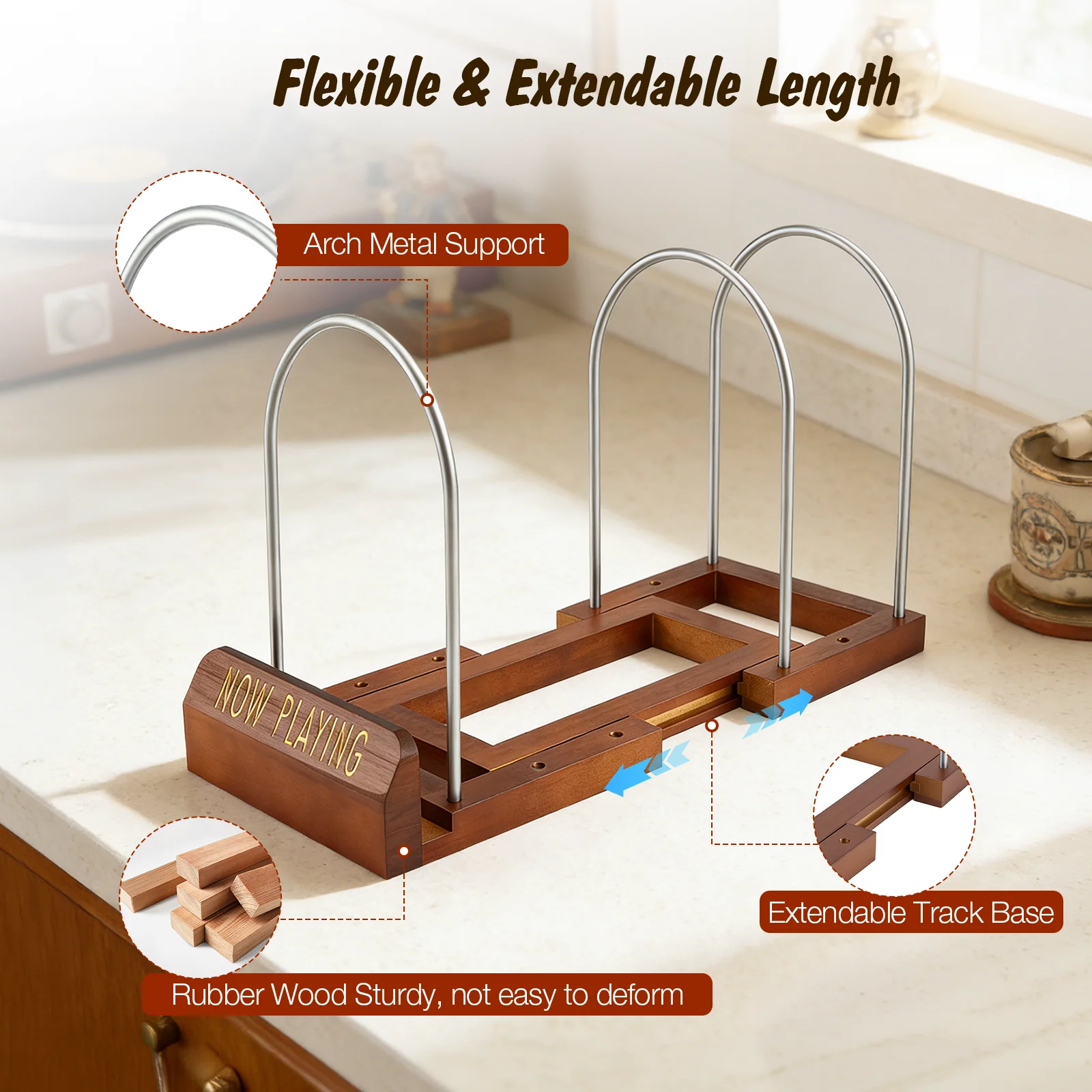 Soporte para guardar discos de vinilo, estante expandible para 30-70 discos LP, expositor para álbumes, soporte de madera y metal resistente para decorar el hogar y para los amantes de la música.
