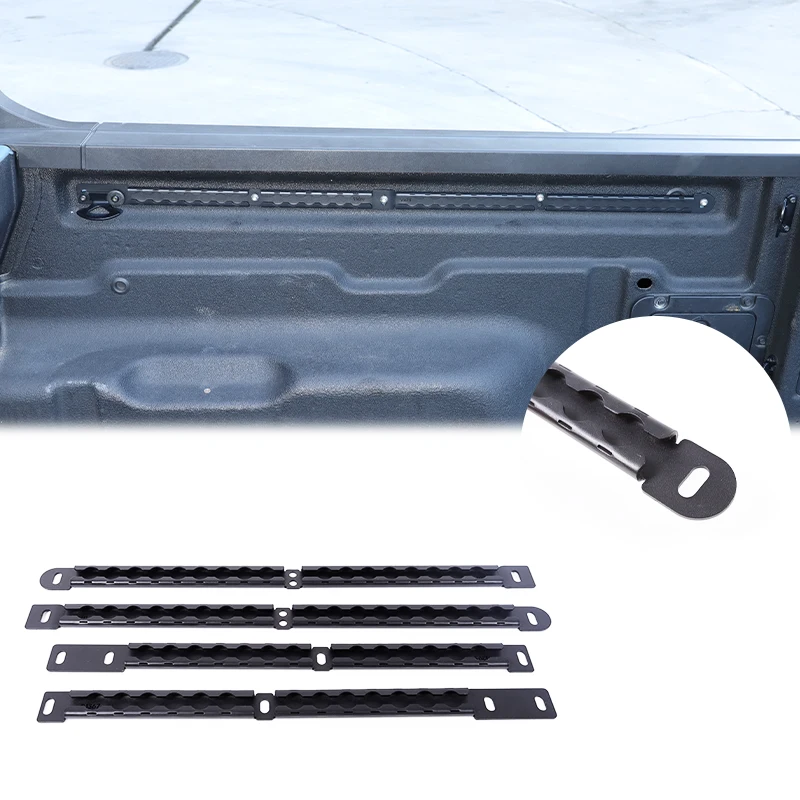 For Ford Maverick 2022+ 4Pcs Carbon Steel Bed Side Rail Extension Track Kit No-Drill Cargo Management System