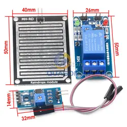 Rain water sensor module + DC 5V 12 Relay Control Module Rain Sensor Water Raindrops Detection Module for Arduino robot kit