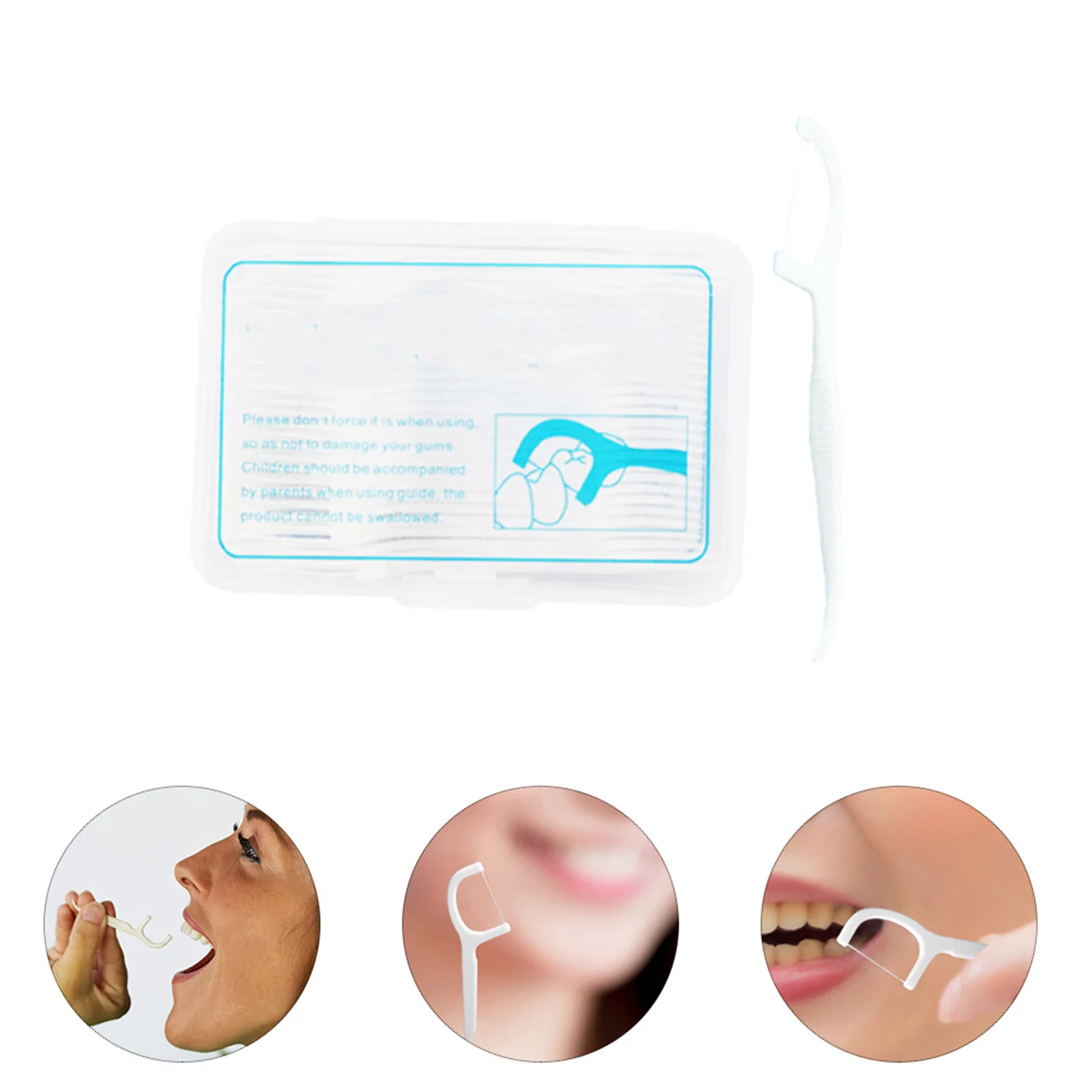 

150Pcs Durable Teeth Cleaning Tools Plastic Floss Picks Easy Slide Remove Food Debris Tartar Pick Plastic Floss Sticks