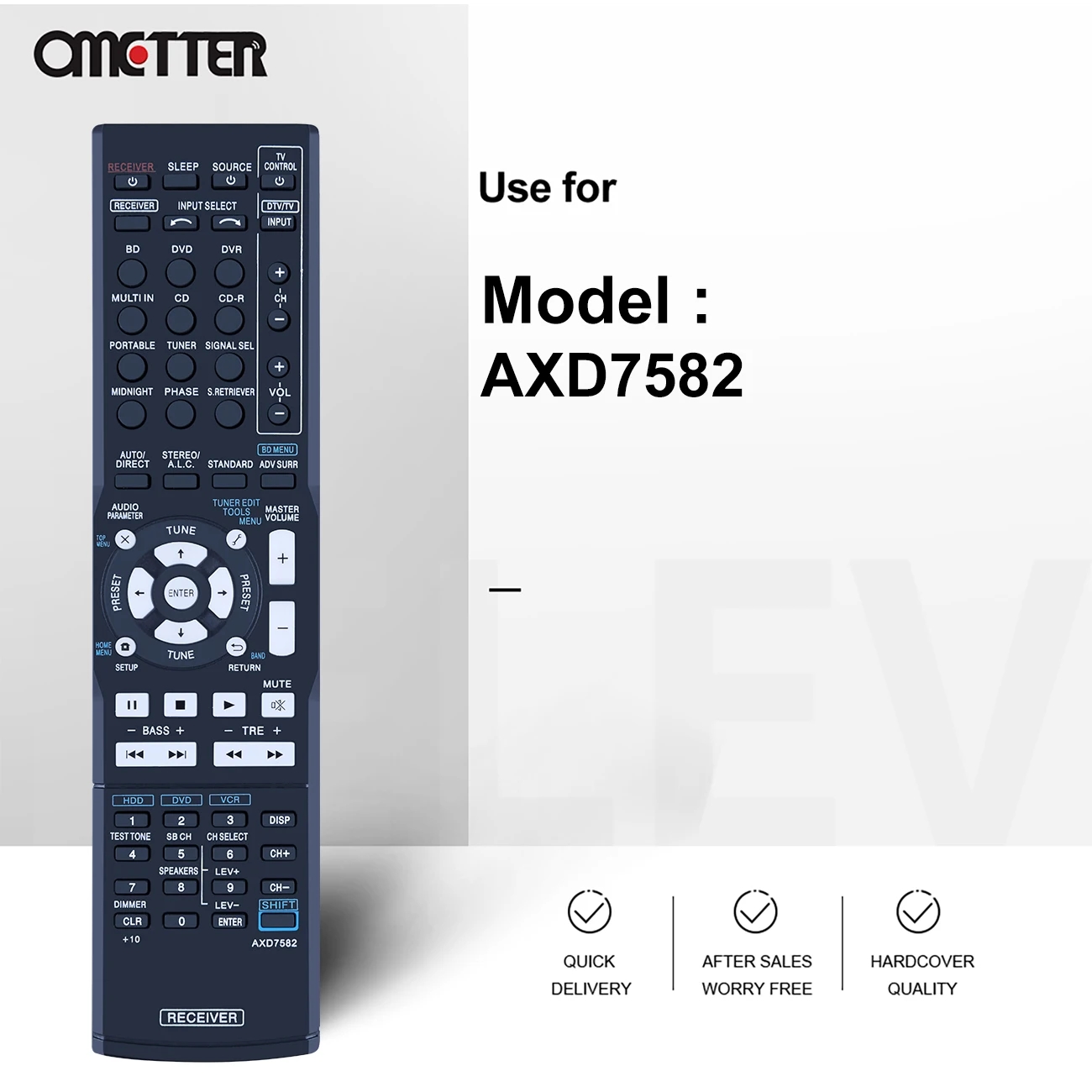 AXD7582 for Pioneer AV Receiver Remote Control AXD7632 VSX 300 VSX 500 VSX420 VSX402K VSX402S VSX520