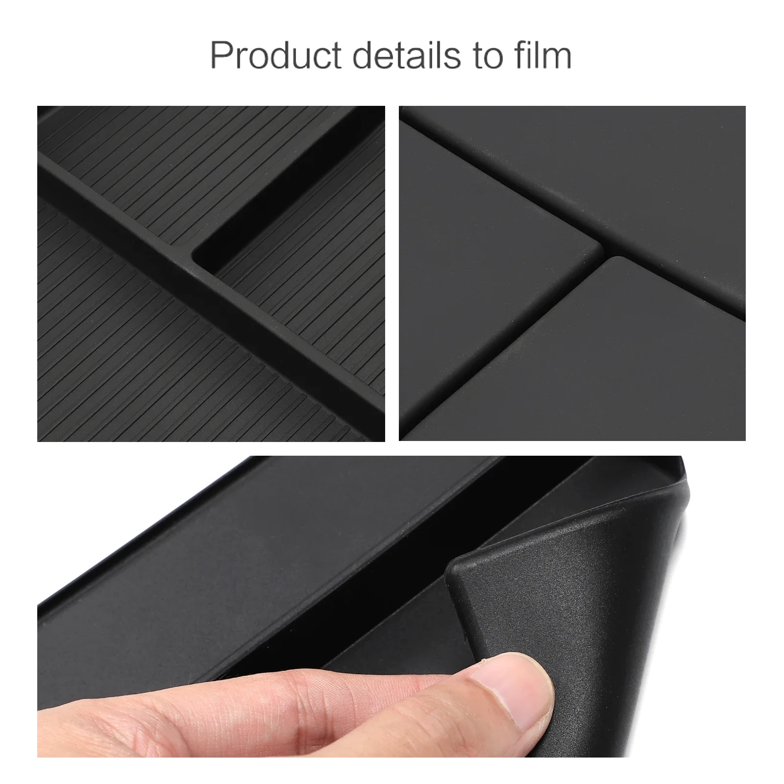 Center Console Storage Box Car Central Lower Layer Tray Silicone Accessories Tidying For Lexus RZ 2023 2024 5