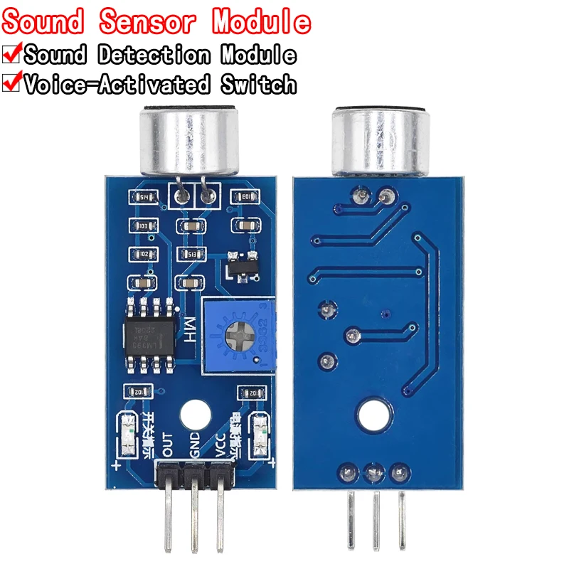 3pin Voice Sound Detection Sensor Module Intelligent Smart Vehicle Robot Helicopter Airplane Aeroplane Car for arduino DIY KIT