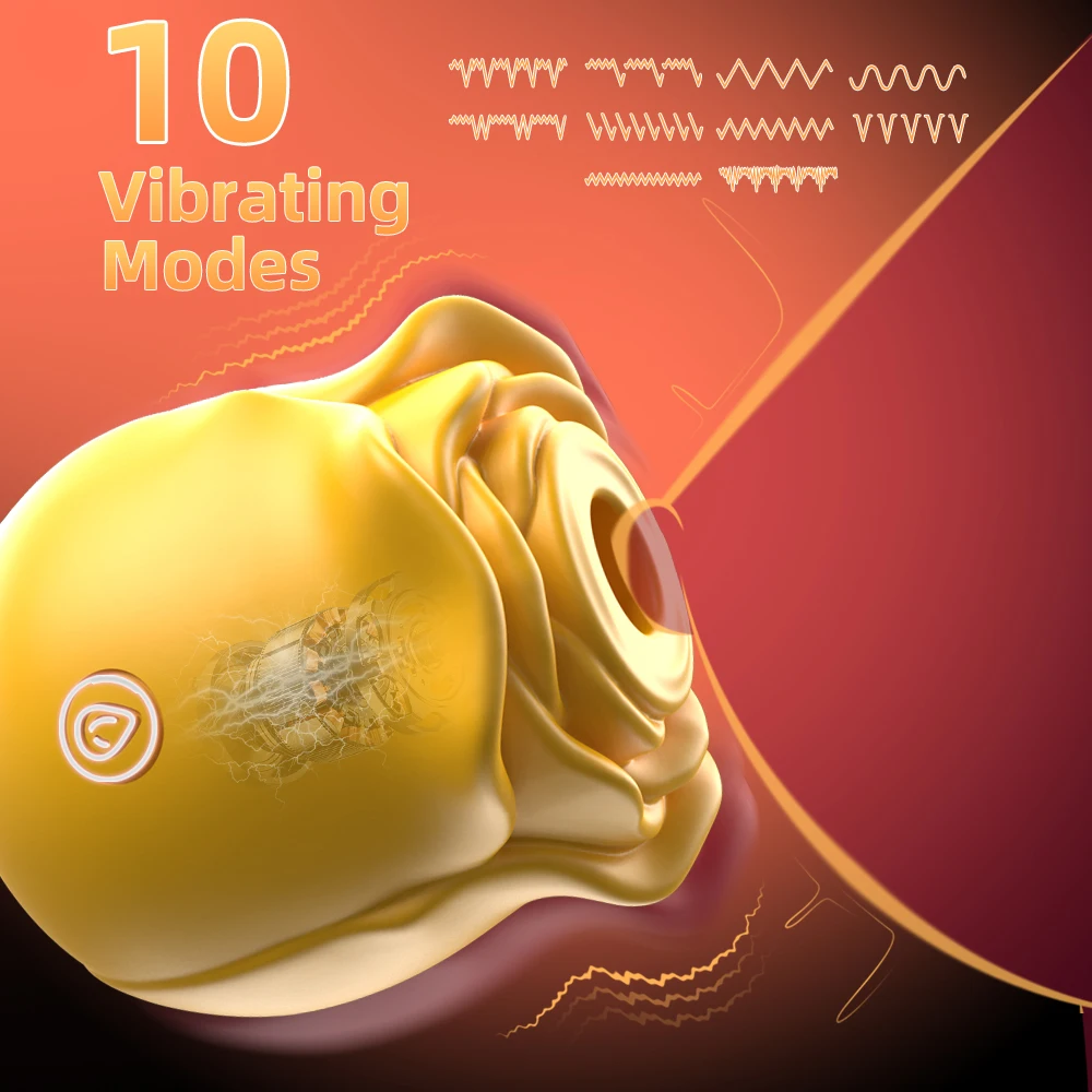 1PC Rose Flower 2 In 1 Vibrator Sucking Beating Nipple Clitoral Stimulator Powerful G-spot Vaginal Vibrator Sex Toys for Women - Image 4