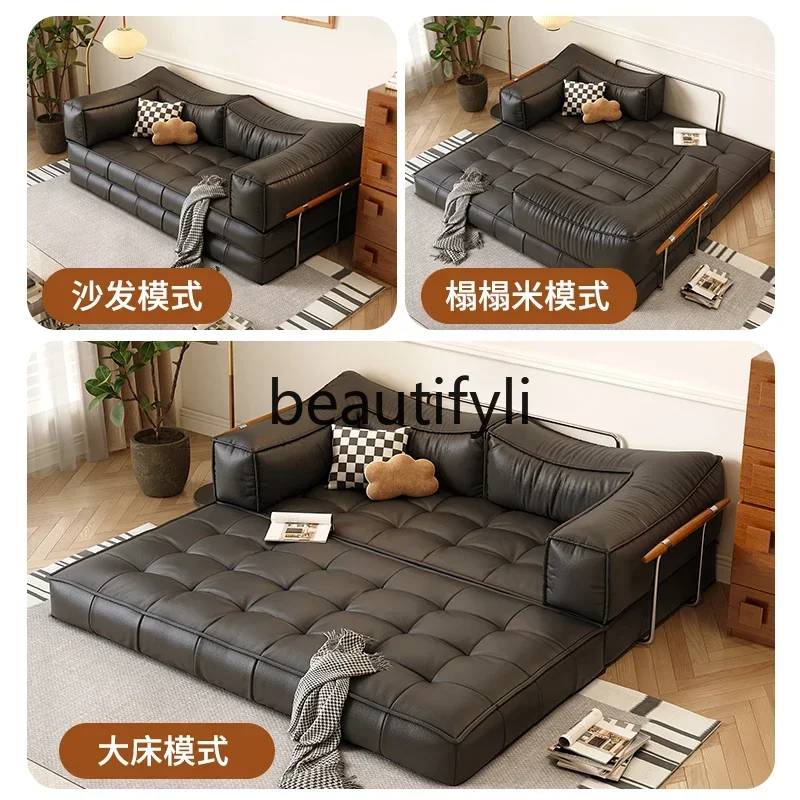 A71Removable and washable antique fabric sofa square module retro sofa American teddy sofa bed