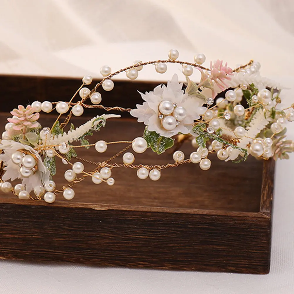 

1 шт. Свадебный аксессуар для волос: элегантная повязка на голову с дизайном в виде листьев, очаровательное украшение для невесты, для вечеринок и помолвок