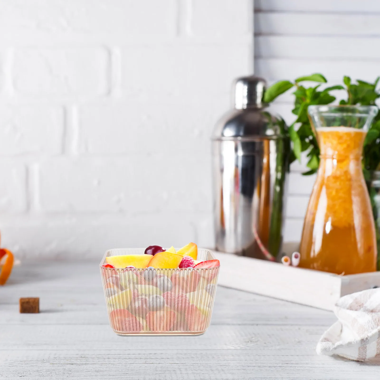 

Tea Color Acrylic Snack Dish Fruit Tray Dessert Plates Dry Fruits Nuts Appetizer Party Platter Storage Box