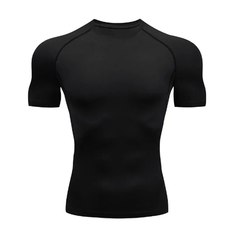 Compression Running Shirts Men Dry Fit Fitness Gym Men's Rashguard T-shirts Football Workout Bodybuilding Stretchy Clothing 2023