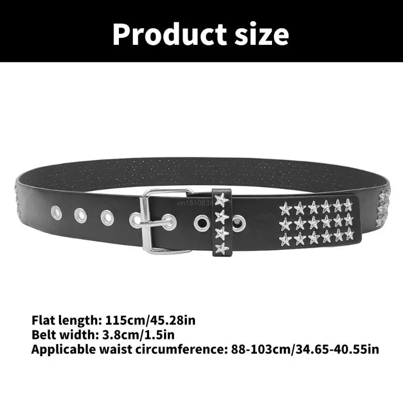 Populaire Ster Klinknagel Riem voor Vrouwen Punk PU Lederen Tailleband voor Jurk Trui Cowgirls Taille Ornament Unisex X4YC