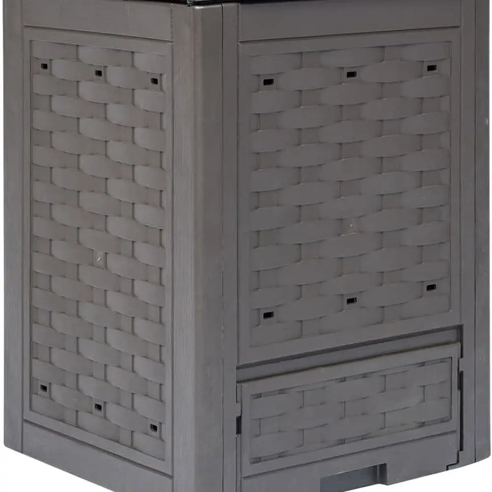 

Контейнер для компоста, садовый композитор с системой аэрации, изготовленный из переработанного пластика, простая сборка, прочный, наружный компост