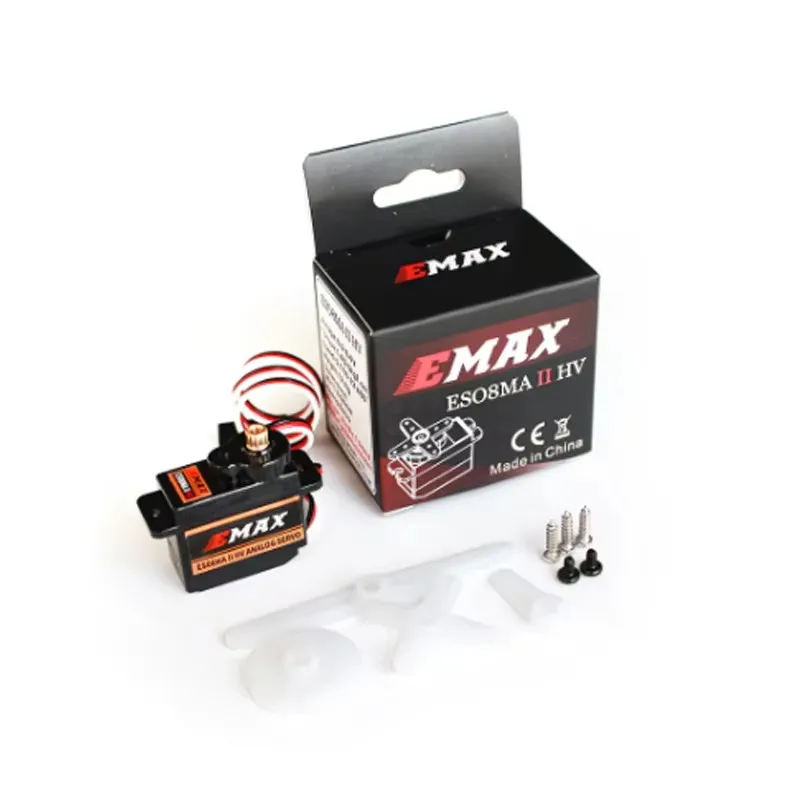 Emax-メタルギアアナログサーボ,es08ma ii,hv,6v-8.4v,12g,rc,uav,ヘリコプター,飛行機,トラック,ボート,カーアクセサリー