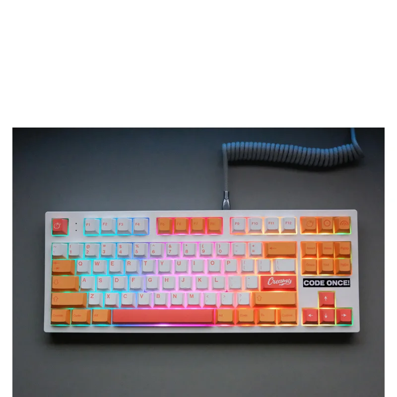 148 مفاتيح GMK الخوخ N كريم المفاتيح الكرز الشخصي PBT صبغ التسامي الميكانيكية لوحة المفاتيح Keycap ل MX التبديل